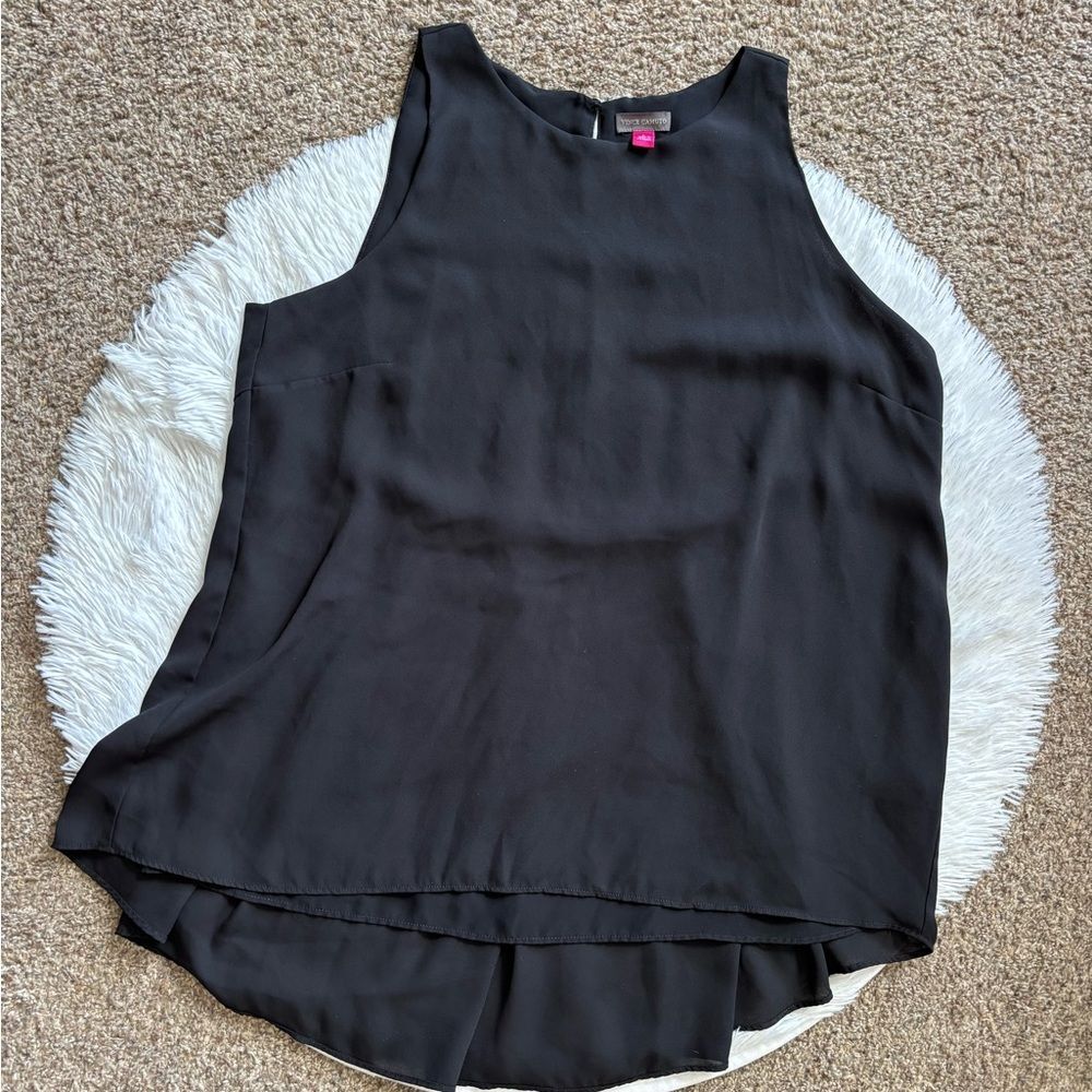 Vince Camuto Tank Top Flowy Black‎ Womens Size Large